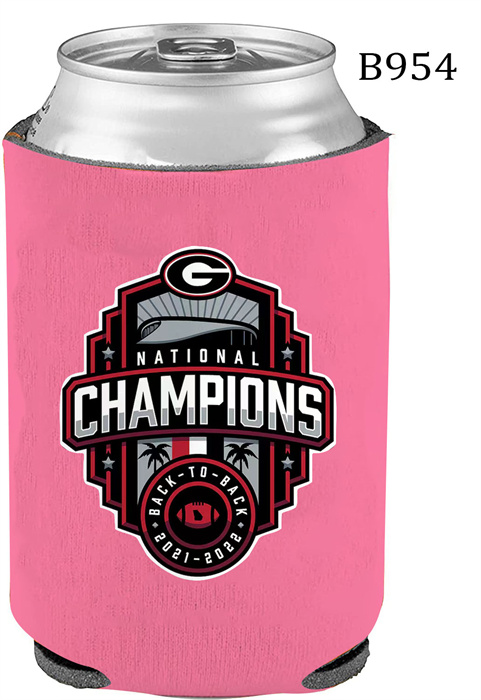 Georgia Bulldogs Pink 2022 National Champions Can Coolers B954